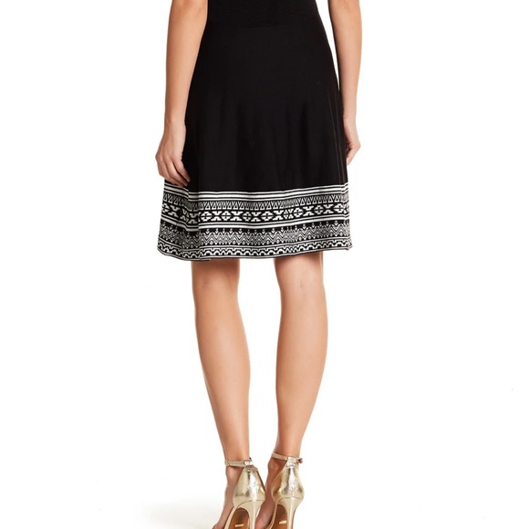 Nina Leonard border scoopneck dress size L NWT - Picture 3 of 9